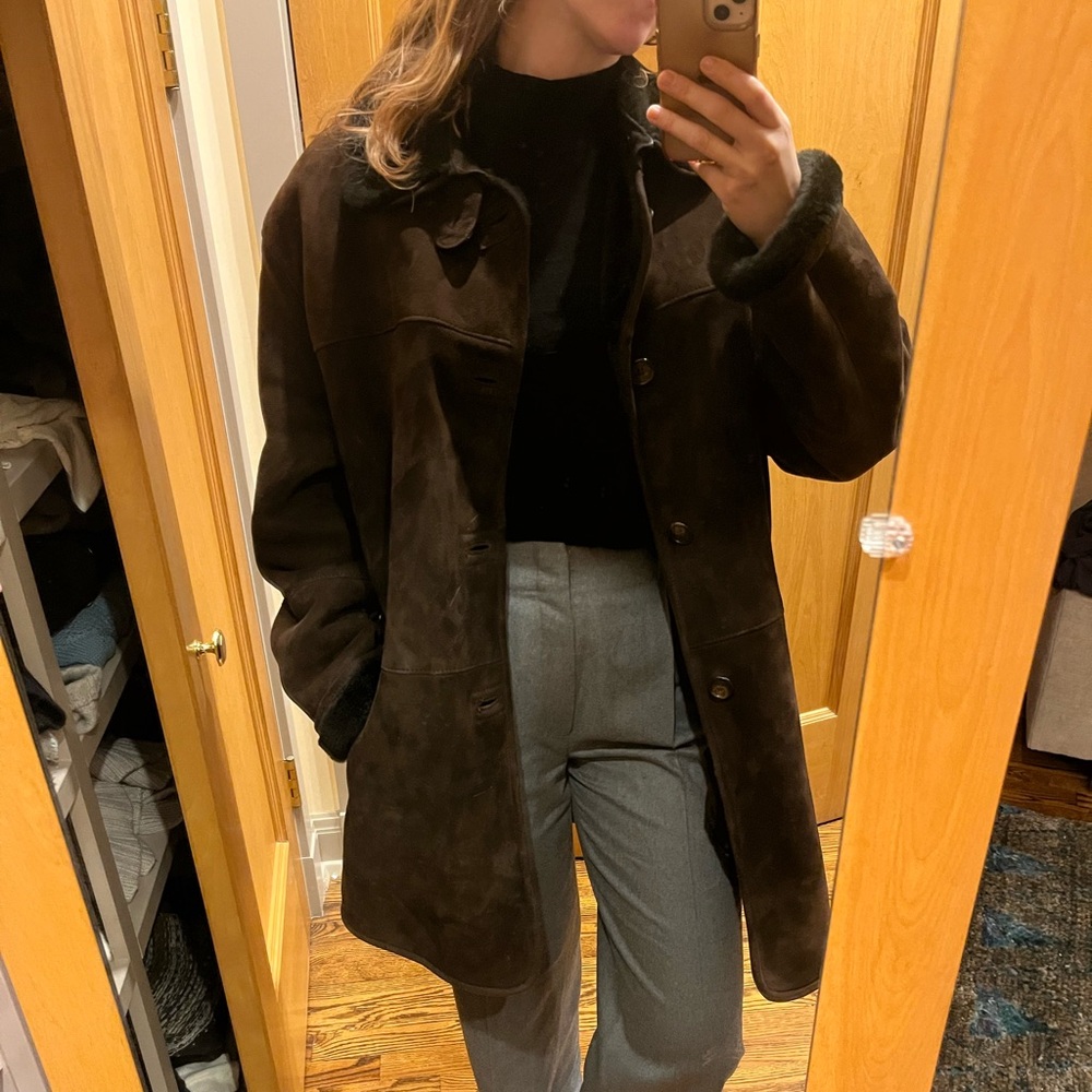 Men’s Espresso Brown Italian Shearling Jacket - Roberto Pierguidi